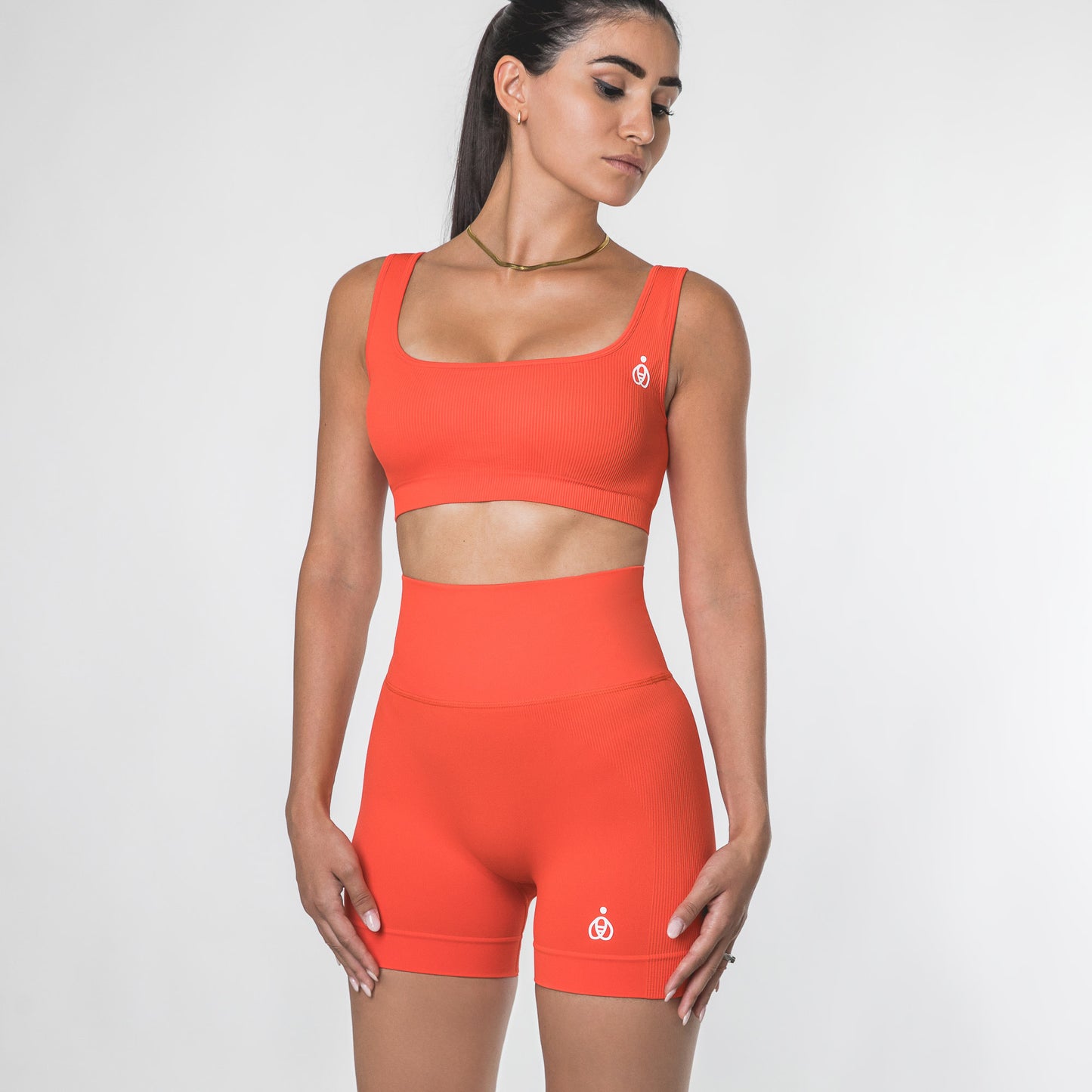 2pcs Set Fitness Yoga- Royal Queen - Orange Costine