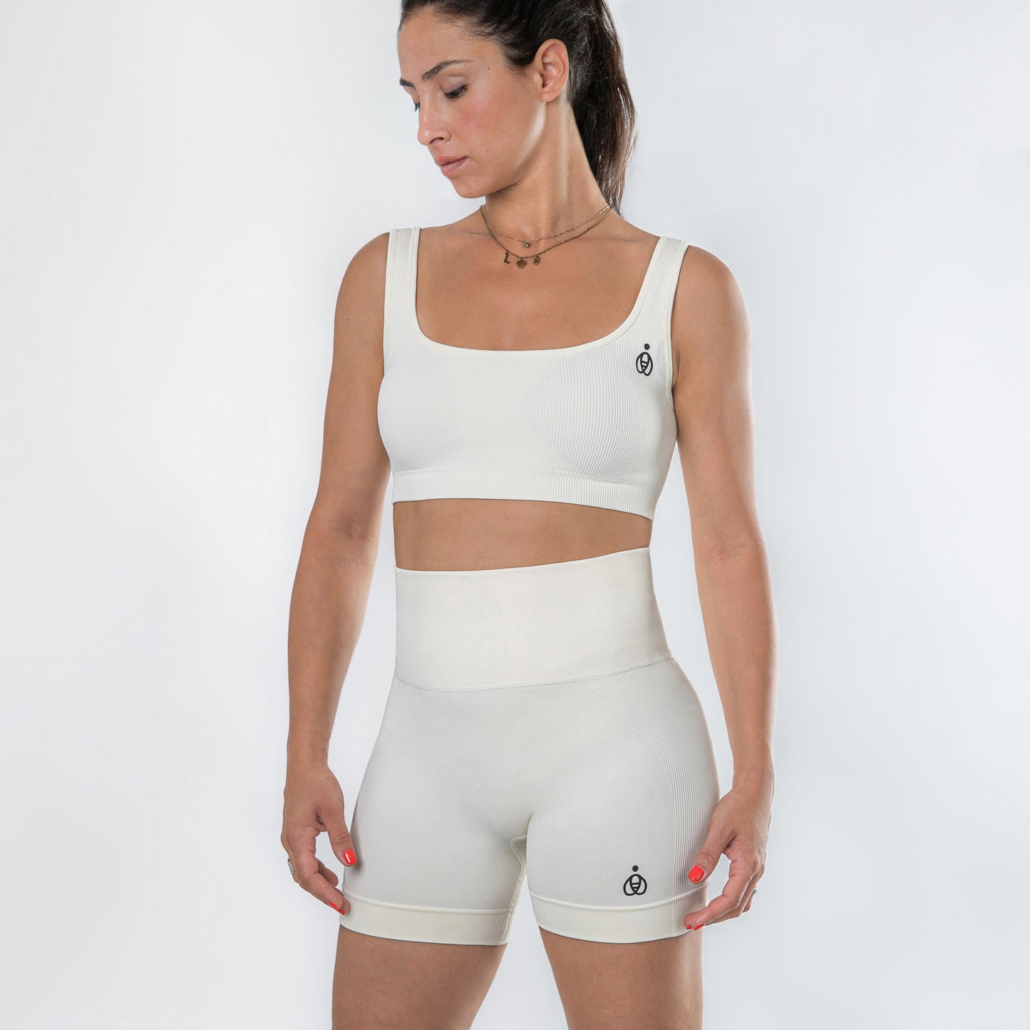 2pcs Set Fitness Yoga- Royal Queen - Beige Costine