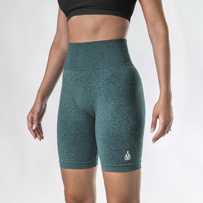 Shorts Active a Vita Alta Fitness Yoga- Verde